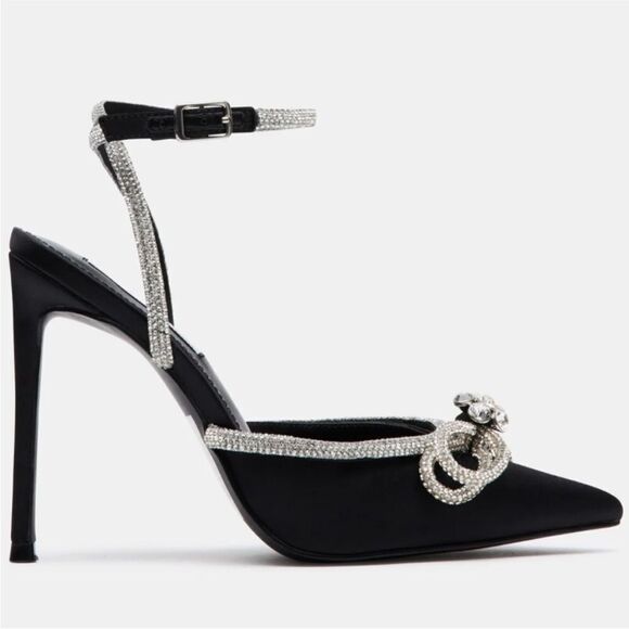 STEVE Madden VALLOREY Embellished Ankle Strap Pumps - Picture 6 of 12